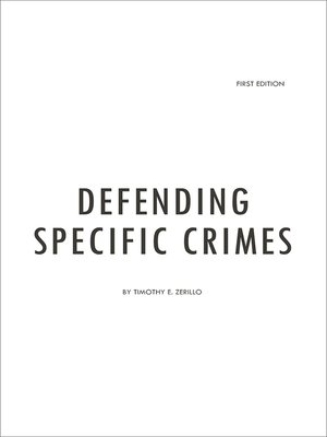 cover image of Defending Specific Crimes